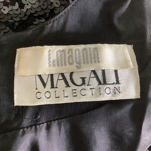 Vintage Dress Sequin Stars Party Black Silver 8 - Picture 3 of 11